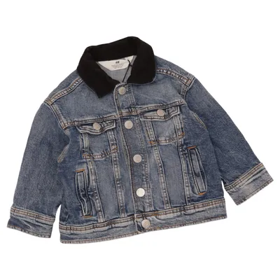 Veste en jean (Bleu, Noir) de H&M Coton, Élasthane