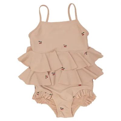 Badedragt (Manuca Frill Swimsuit) fra Konges Sløjd Elastan, Genanvendt polyester