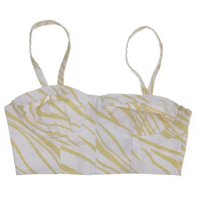 Bustier (Hvid, Gul) fra New Look Denim