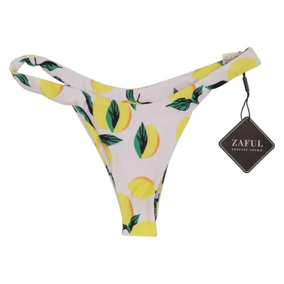 Bikini bottom (White, Yellow, Green) from Zaful Elastane, Polyamide