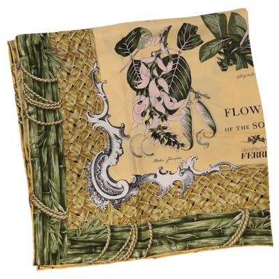Scarf (Gul, Grön, Flerfärgad) från Ferragamo Silke