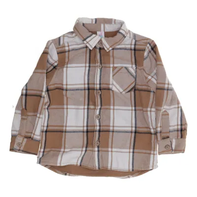 Flanellskjorta (Brun, Vit, Blå) från Topomini Bomull, Polyester