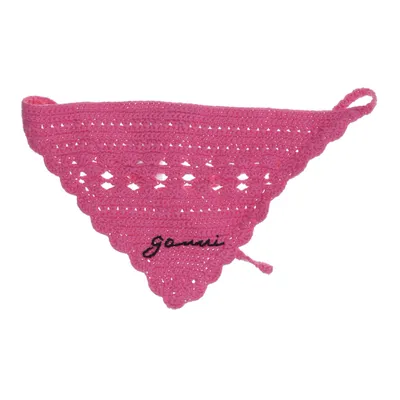 Tørklæde (Pink) fra Ganni Økologisk bomuld