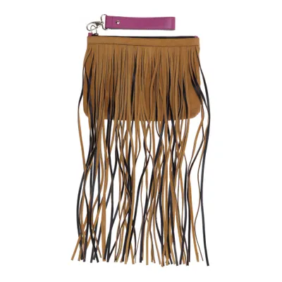 Clutch (Bruin, Zwart) van River Island Leer, Polyester