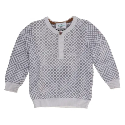 Lusekofte (White, Gray) from Topomini Cotton
