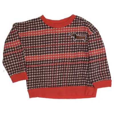 Collegetröja (Brun, Orange, Vit) från Mini Rodini Ekologisk bomull