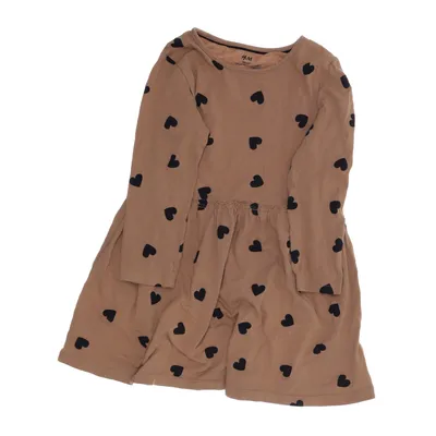 Dress (Beige, Multicolored) from H&M Basic Cotton
