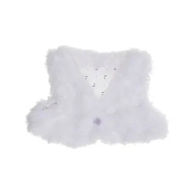 Gilet en fourrure (Blanc, Violet)