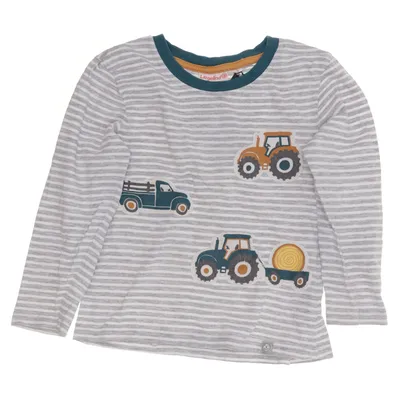 Langærmet t-shirt (Grå, Flerfarvet) fra Liegelind Bomuld, Elastan, Viscose