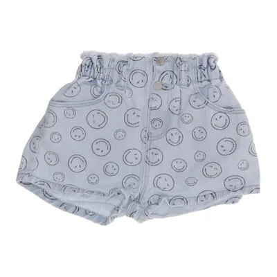 Denim shorts (Blue, Multicolored) from Zara x Smiley World