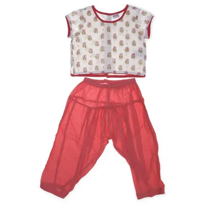 Set (Rosa, Flerfärgad) från Fabindia Bomull, Linne