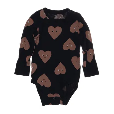 Body (Svart, Brun) från Lindex Baby Bomull, Elastan