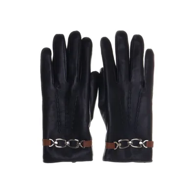 Gloves (Black) from River Island Polyester, Leather