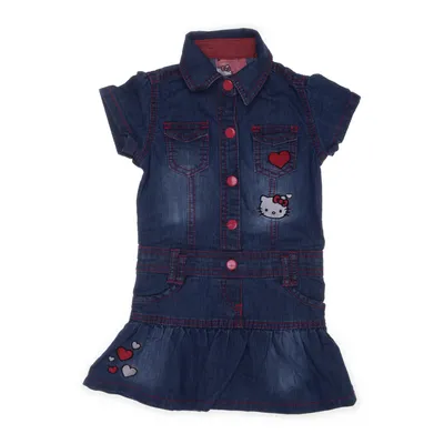 Denim dress (Blue) from Hello Kitty Cotton, Polyester, Elastane