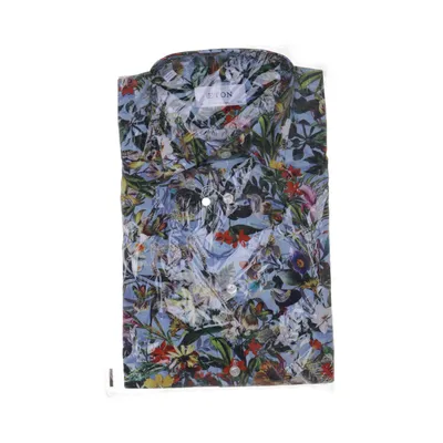 Shirt (Blauw, Meerkleurig) van Eton Katoen