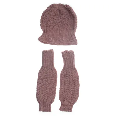 Accessory set (Unikate Altrosa Mütze u. Stulpen ) fra Rico Design