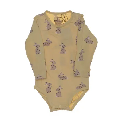 Body (Gul, Beige) från Lindex Baby Bomull, Elastan