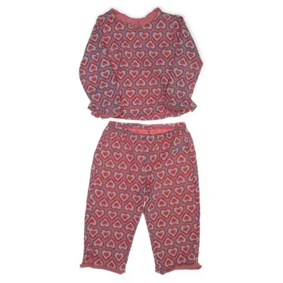 Pyjamas (Rosa, Vit) från Konges Sløjd Ekologisk bomull