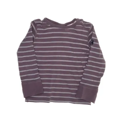 Långärmad t-shirt (Lila, Vit) från Polarn O. Pyret Ekologisk bomull