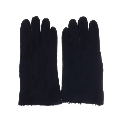 Leather gloves (Blue) Suede