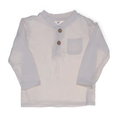 Henley T-shirt (Beige) fra Zeeman Bomuld