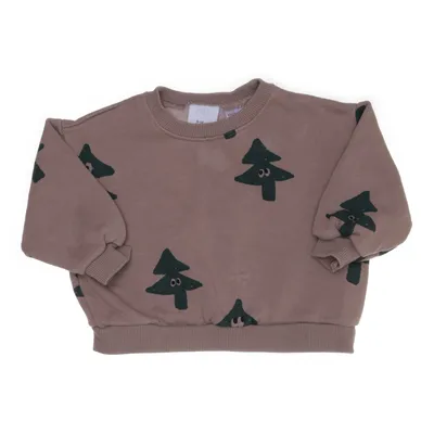 Sweatshirt (Brun, Grøn) fra Zara Bomuld, Elastan