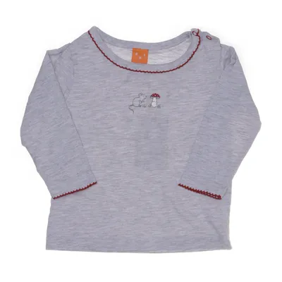 Långärmad t-shirt (Grå) från Pusblu Bomull, Viskos