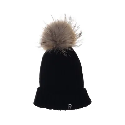 Pompon muts (Zwart) van Rockandblue