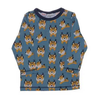 Långärmad t-shirt (Blå, Flerfärgad) från Maxomorra Bomull, Elastan