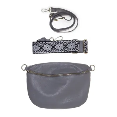 Midjeväska (Grå) från La Borsa Skinn