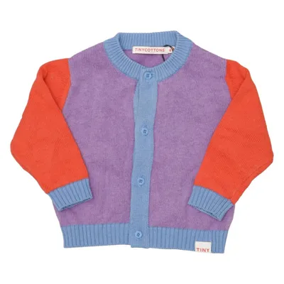 Cardigan (Lila, Blauw, Rood) van Tinycottons Katoen, Merinowol