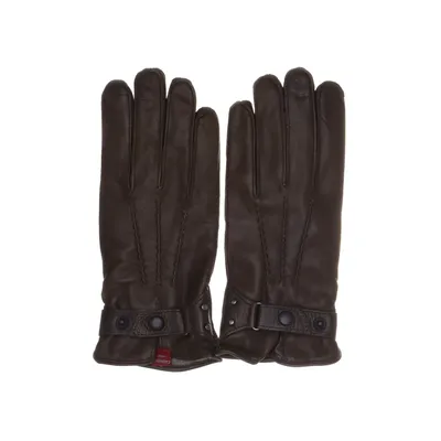 Leren handschoenen (Mit Kaschmir gefüttert, in der Farbe taupe ) van Caridei Leer
