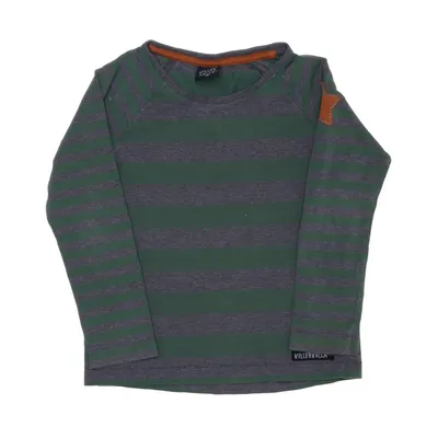Lange mouwen shirt (Groen, Grijs) van Villervalla Katoen, Elastaan