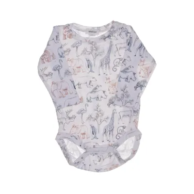 Romper (Wit, Meerkleurig) van Newbie by KappAhl Katoen, Elastaan