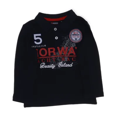 Rugby shirt (Blauw) van Geographical Norway Katoen