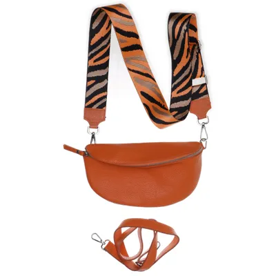 Skuldertaske (Orange) fra Borse in Pelle Læder
