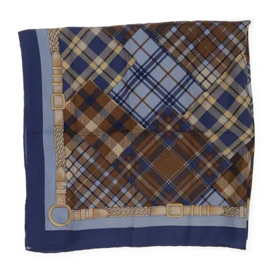Halsdoek (Blauw, Beige) van Codello Zijde