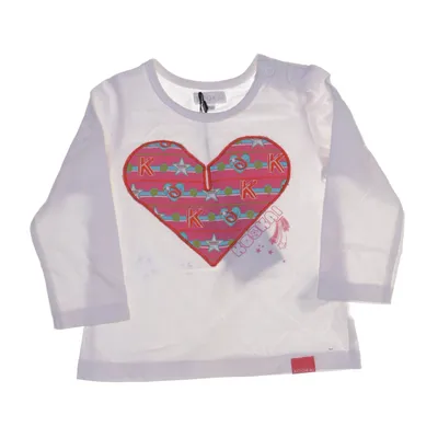 Long sleeve T-shirt (White, Pink, Multicolored) from Kookaï Cotton, Elastane