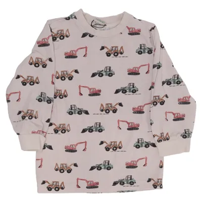 Langærmet t-shirt (Beige, Flerfarvet) fra Alana Elastan, Økologisk bomuld