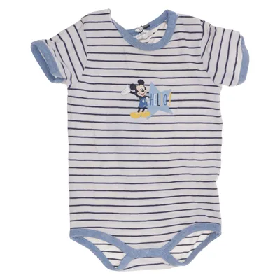Body (Vit, Blå) från Disney Baby Elastan, Ekologisk bomull