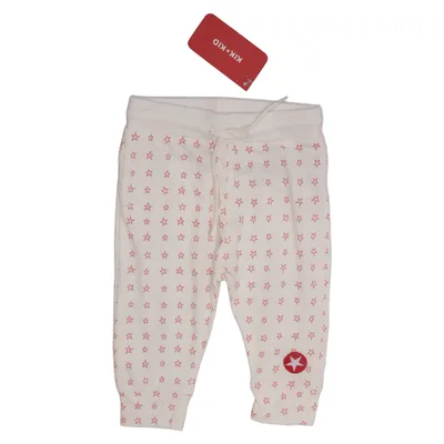 Sweatpants (White, Red) from Kik Kid Elastane, Organic cotton