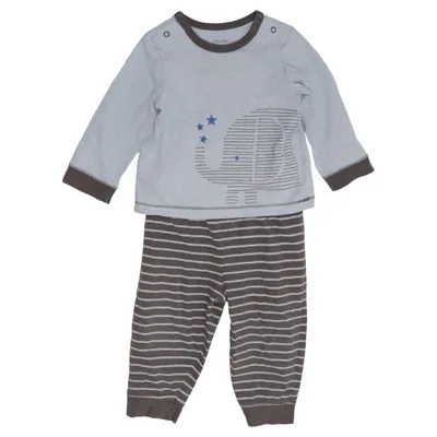 Pyjama (Blauw, Grijs) van Little Me Katoen