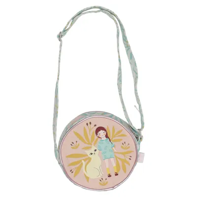 Shoulder-bag (Pink, Green, Multicolored) from Little Big Room by Djeco Cotton, Polyester