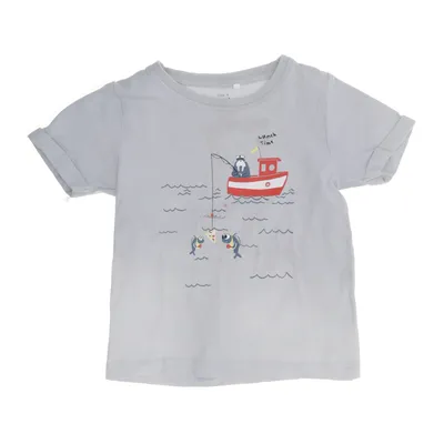 T-shirt (Gray, Red, White) from Basic Needs Elastane, Organic cotton