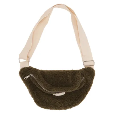 Waist bag (Green, Beige) from Octobre Éditions Recycled cotton, Recycled polyester