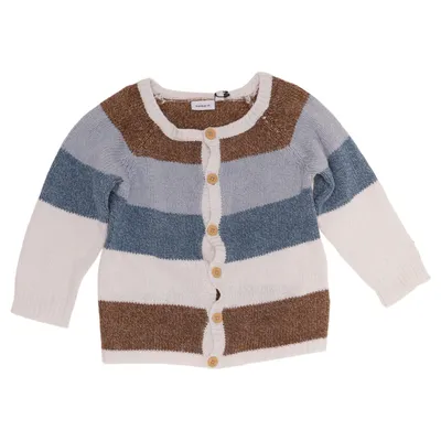 Cardigan (Blue, Brown, White) from Name It Acrylic, Organic cotton, Recycled polyester