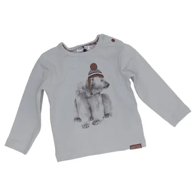 Langærmet t-shirt (Blå) fra Dirkje Bomuld, Elastan