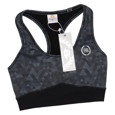 Sports bra (Gray, Black) from Body Engineers Cotton, Elastane, Polyamide, Polyester
