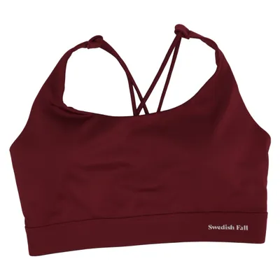 Sports bra (Red) from Swedish Fall Elastane, Recycled polyester