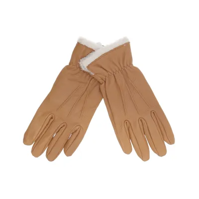 Läderhandskar (Brun) från L.L. Bean Skinn, Polyester, Ull